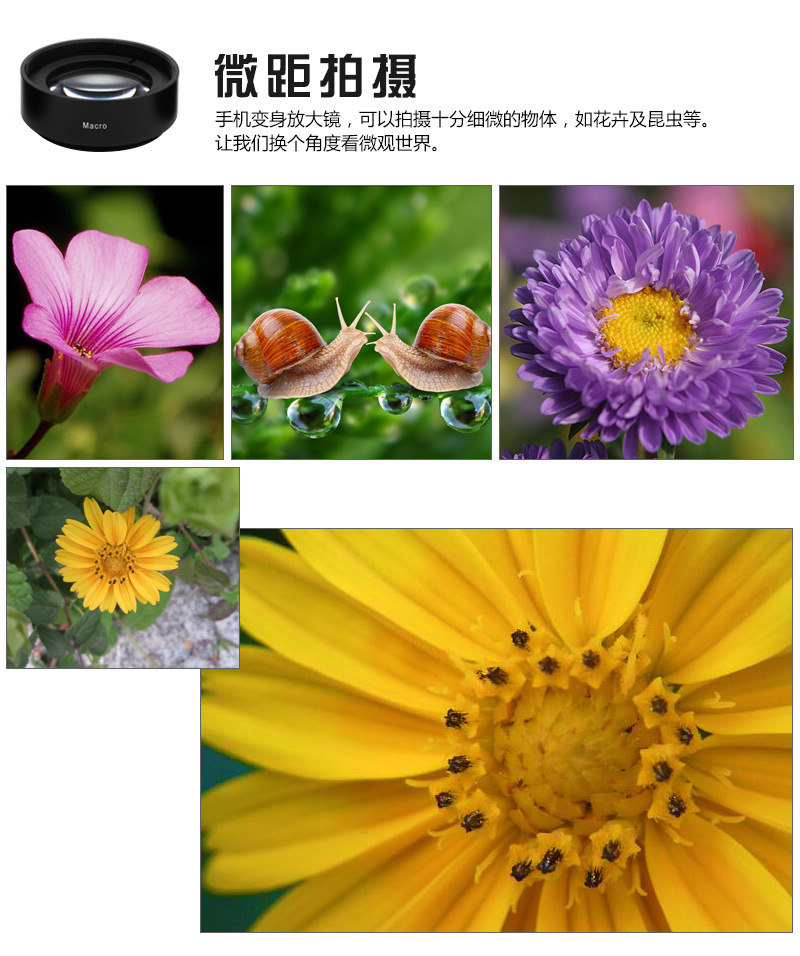 45x 超广角手机镜头 无畸变 4k高清