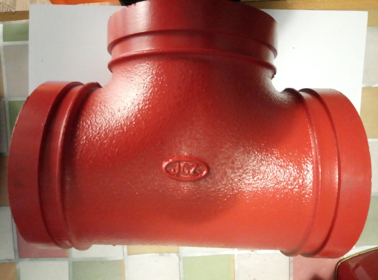 厂家直销 3c认证 潍坊沟槽管件 卡箍正三通 沟槽式三通 型号齐全