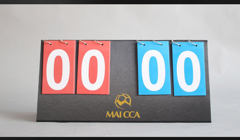 足球记分牌 记分器 计分器 4位足球计分翻页牌 知识竞赛翻分器