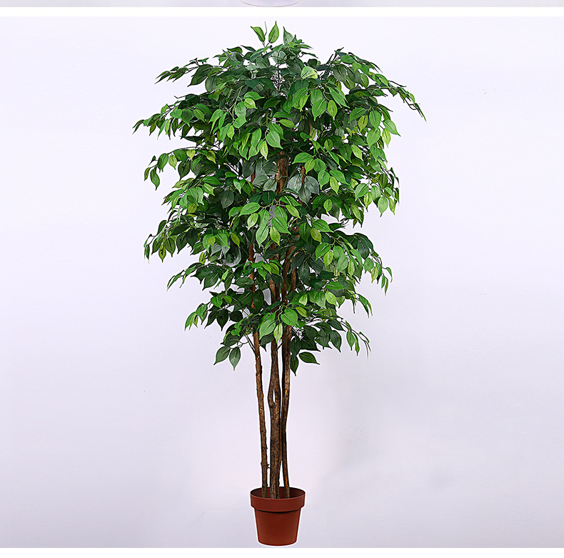 仿真榕叶仿真竹叶仿真手感叶绿白金银榕树叶仿真塑料榕树假榕树