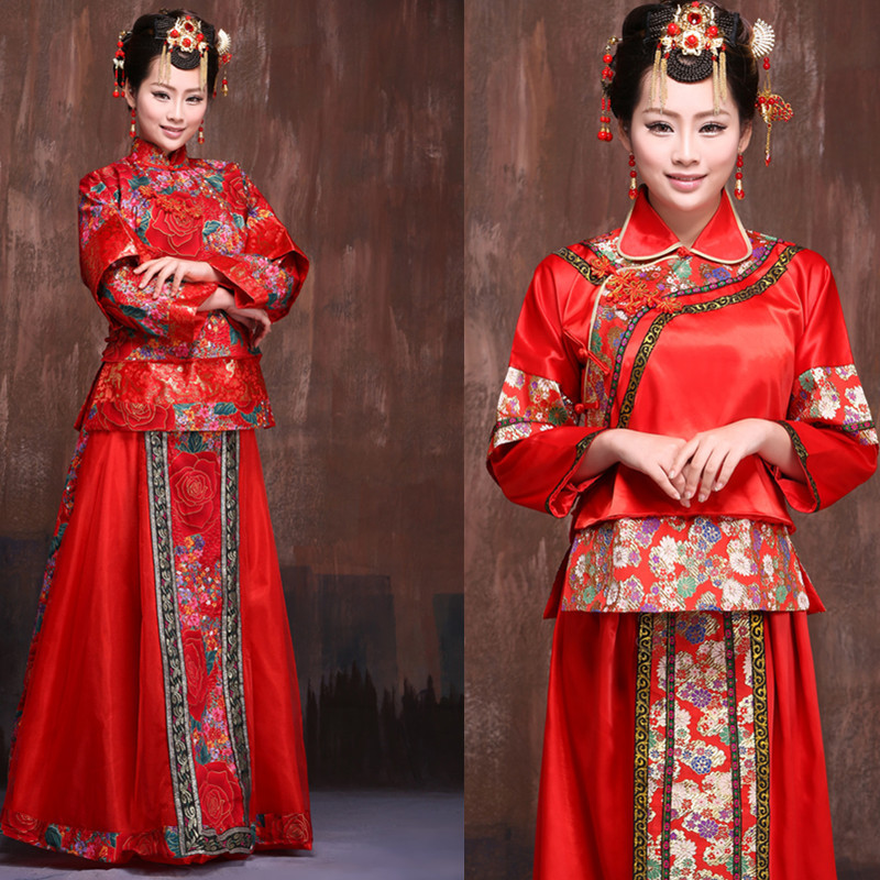 2016新娘结婚格格装新娘秀禾服绣禾服中