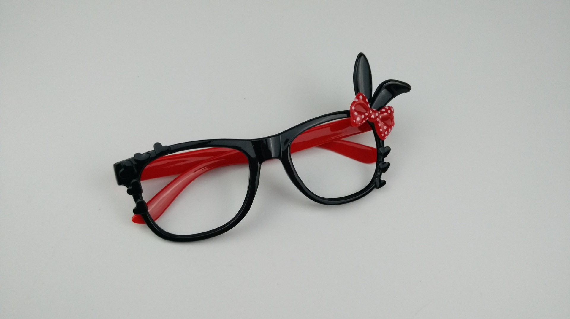 兔子耳朵儿童眼镜框宝宝新款个性眼镜框架流氓兔男女童眼镜