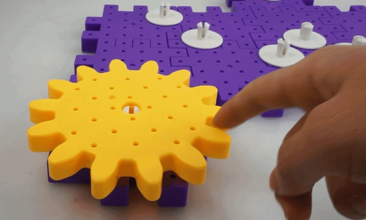 62pcs开心农场齿轮组合益智积木玩具蘑菇钉立体3d积木 原始森林