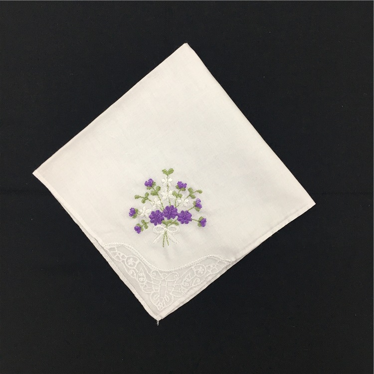 材质纯棉货号刺绣绣花白手帕品牌feiming商品属性付款成功后5天内安排