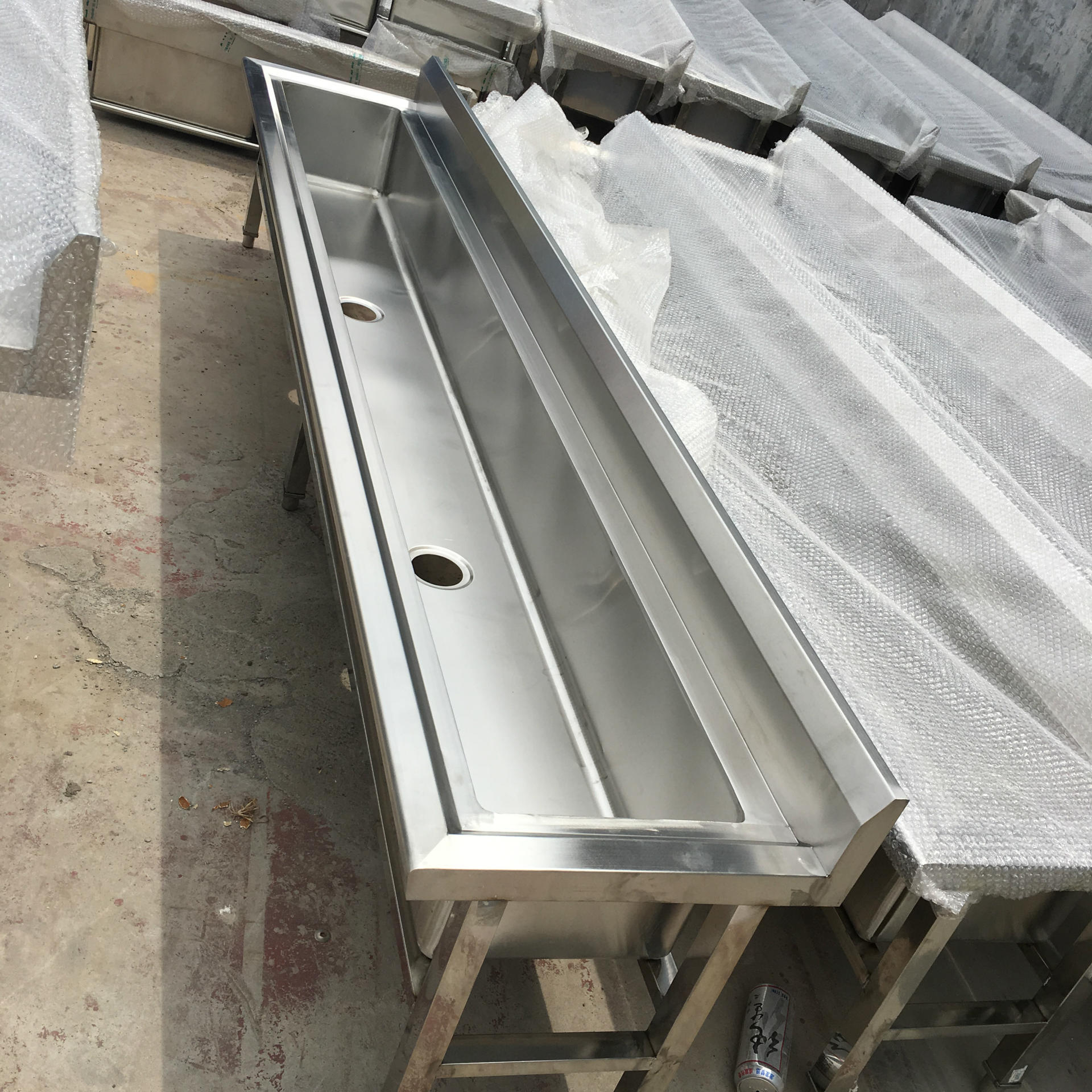 学校不锈钢水槽洗手池单槽厨房洗菜盆定制幼儿园洗手池不锈钢