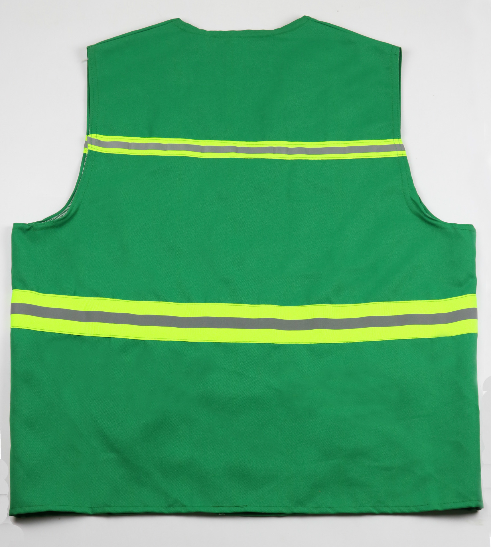 制服呢园林绿色反光马甲 发光背心 环卫马夹 工作保洁服厂家直销