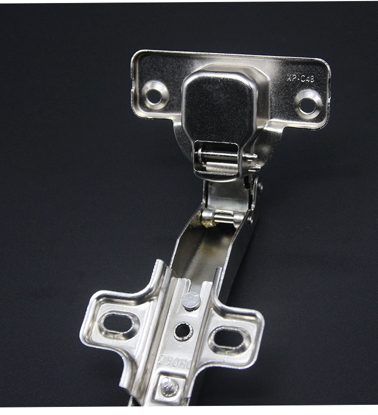 雄创发五金30度铰链橱柜衣柜转角专用飞机烟斗合页固定式滑入式