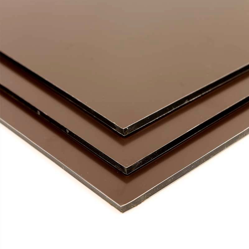 防火3mm铝塑装饰板深咖啡色装饰铝塑板内外装饰铝塑板外墙
