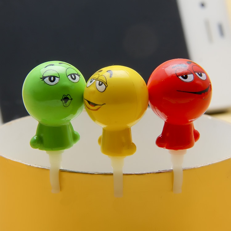 趣味彩虹糖手机防尘塞 iphone三星小米3.5mm孔径通用防尘塞批发