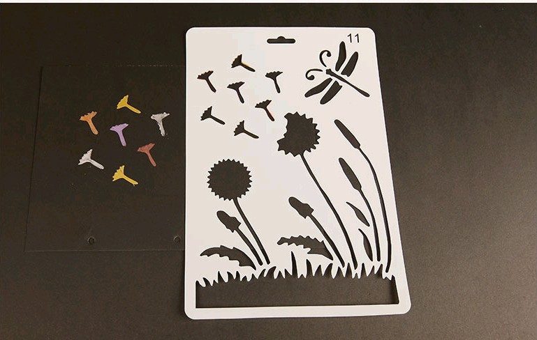 花边镂空画图尺diy相册制作材料绘画模板手帐配件工具