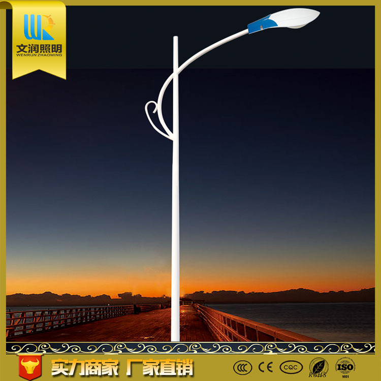 厂家定制 led单臂路灯 单挑led道路灯 单臂市电路灯 q235钢材