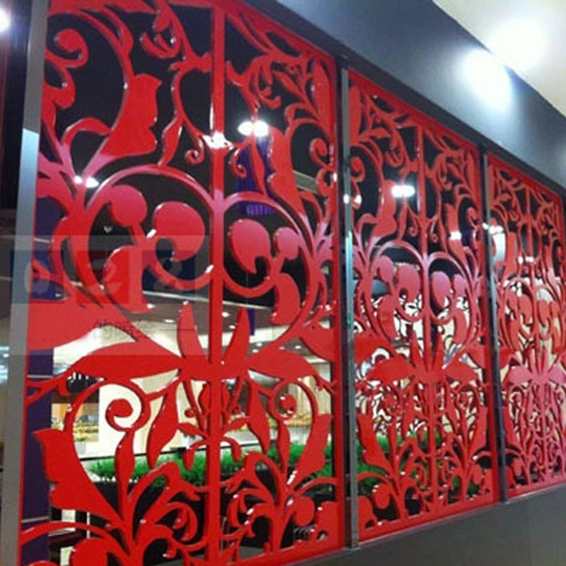 高密度pvc雕刻镂空花格 亚克力雕刻花格 pvc装修隔断