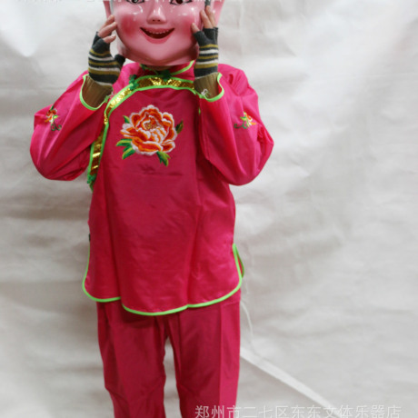 塑料大头娃娃头套面具男孩女孩头套秧歌舞龙舞狮道具民间喜庆用品