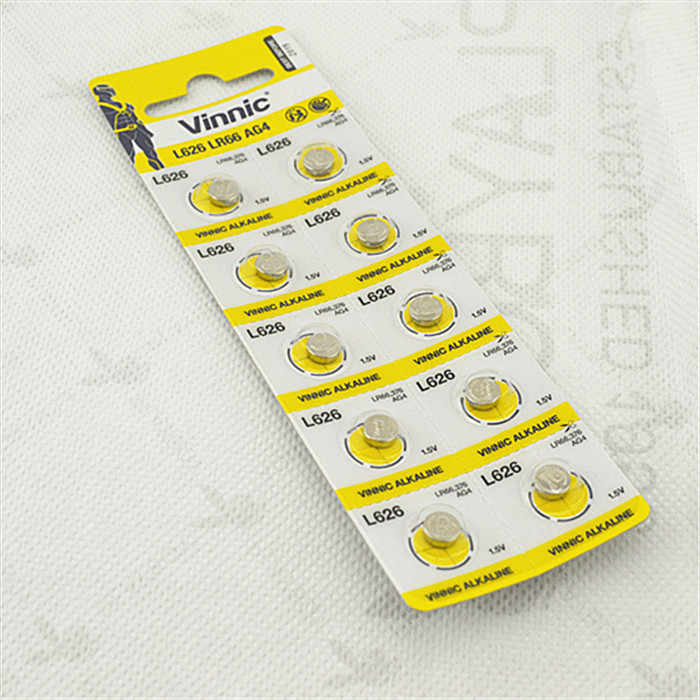 1板10粒 vinnic松柏 l626 lr66 ag4碱性钮扣电池 手表专用