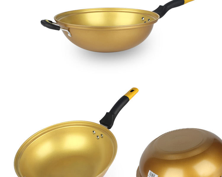 康磊32cm黄金真空养生锅不粘高压免火再煮节能炒锅带耳可定制