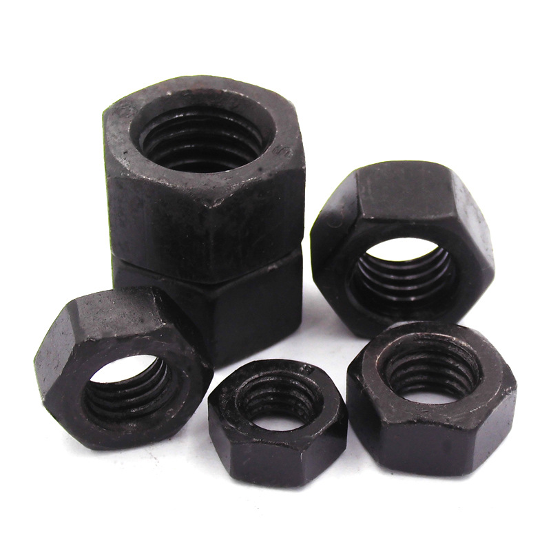 厂家供应 m3-m42黑色六角螺母 高强度外六角螺母 规格齐全