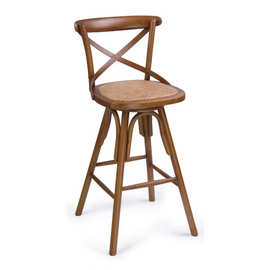 高脚餐厅椅子sp-ec425酒吧餐厅高脚椅子实木热弯成型高脚椅子厂家