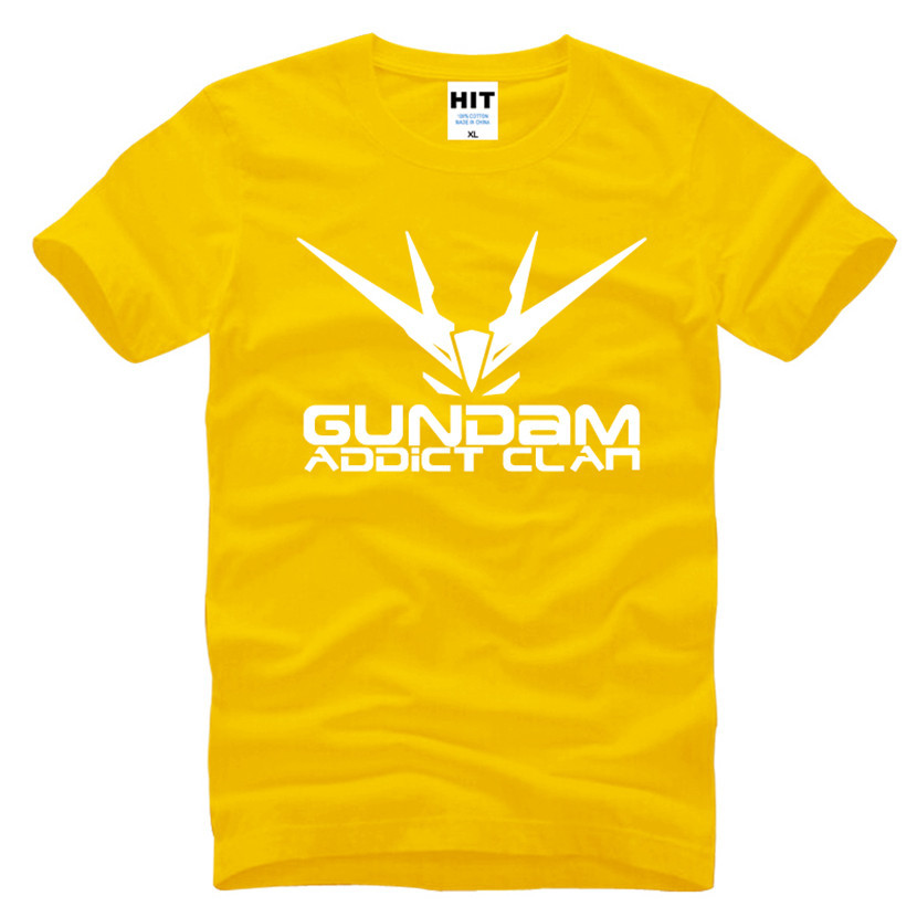2016新款男式t恤批发 机动战士高达 gundam addict clan 动漫卡通