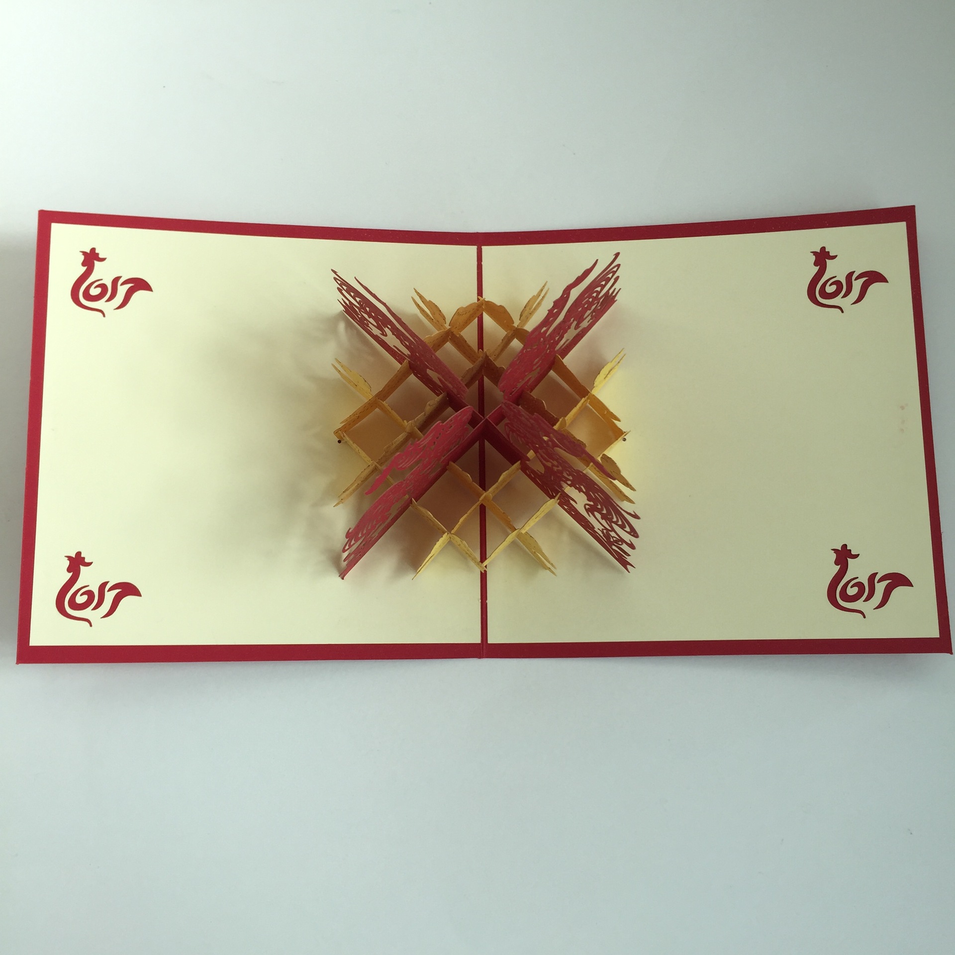 厂家定制创意立体卡片纸雕贺卡3d贺卡圣诞