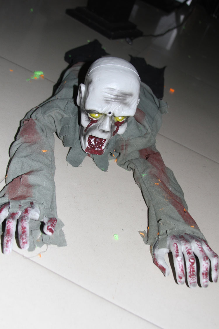 万圣节装饰道具鬼节玩具ktv感应电动爬鬼酒吧鬼屋恐怖爬行鬼批发