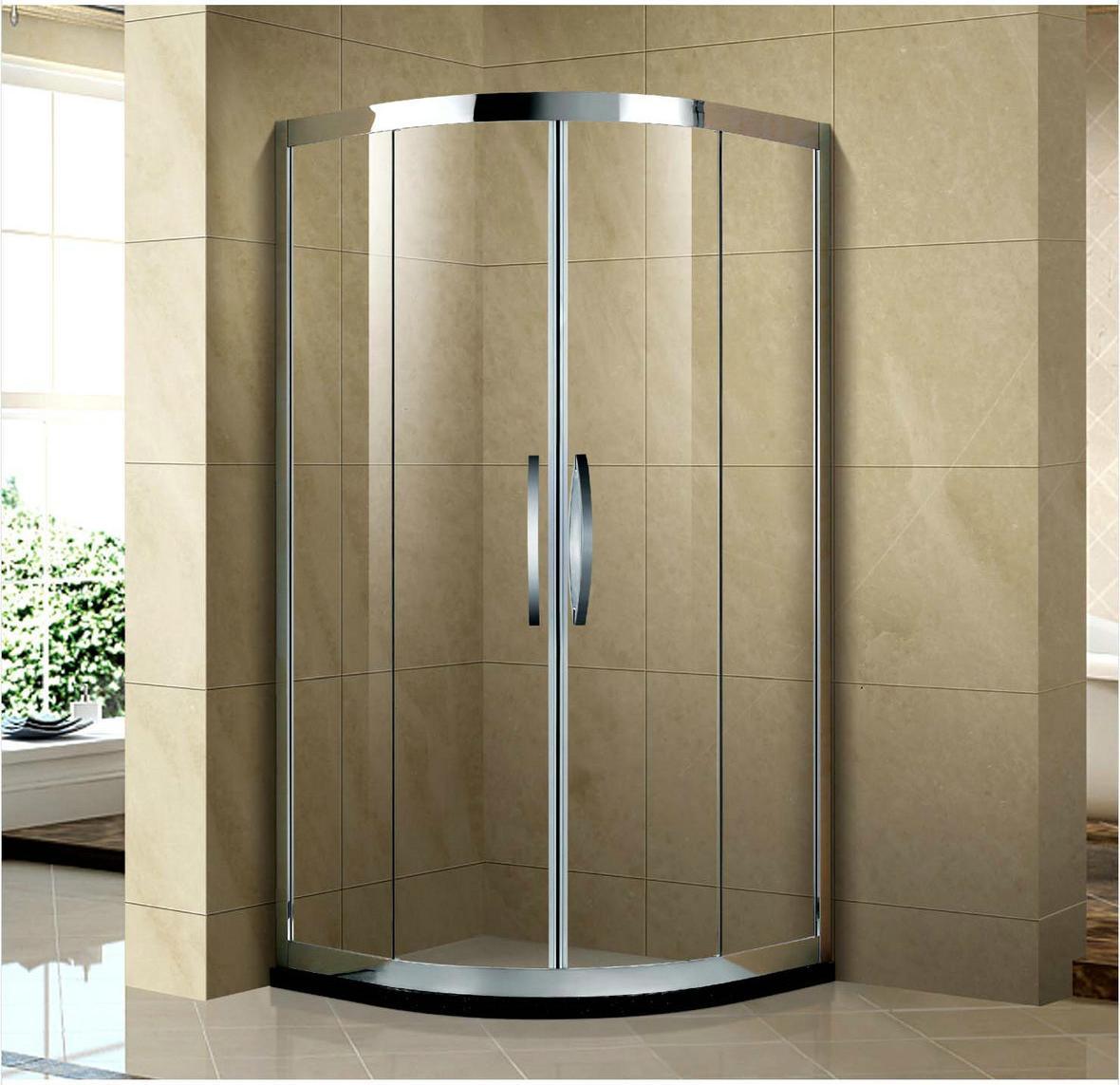 agc卫浴扇形淋浴房 精工细作品质保证 8mm防爆钢化玻璃 安全健康