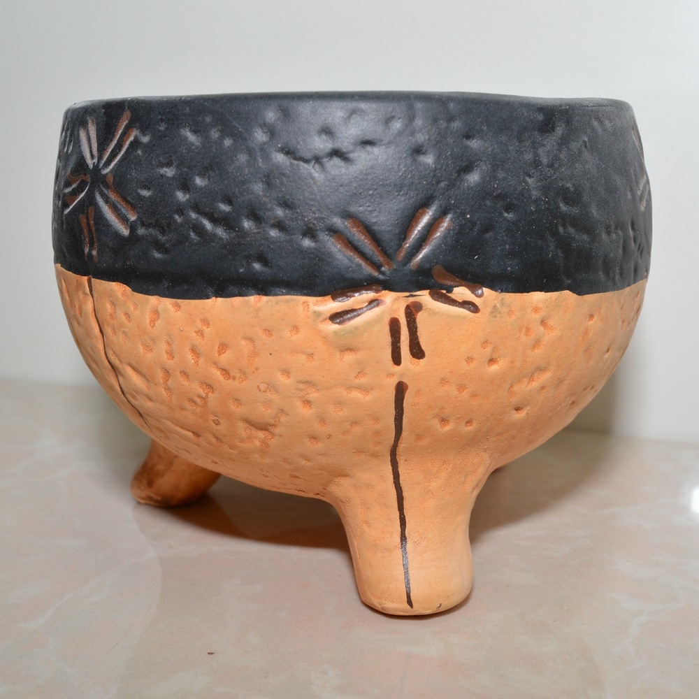 新款 韩式手绘纹理花盆 陶瓷园艺多肉花盆 创意植物多肉花盆.