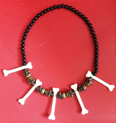 印第安非洲土著野人道具 牙齿骨头骷髅头项链手链 海盗装扮