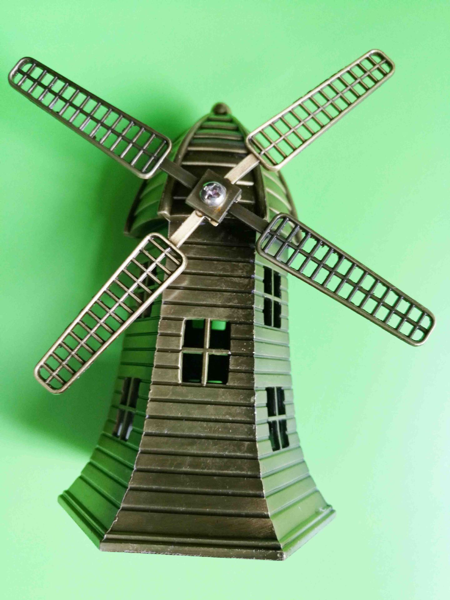 新款荷兰风车 欧式金属工艺品摆件 复古合金 古铜大风车模型礼品