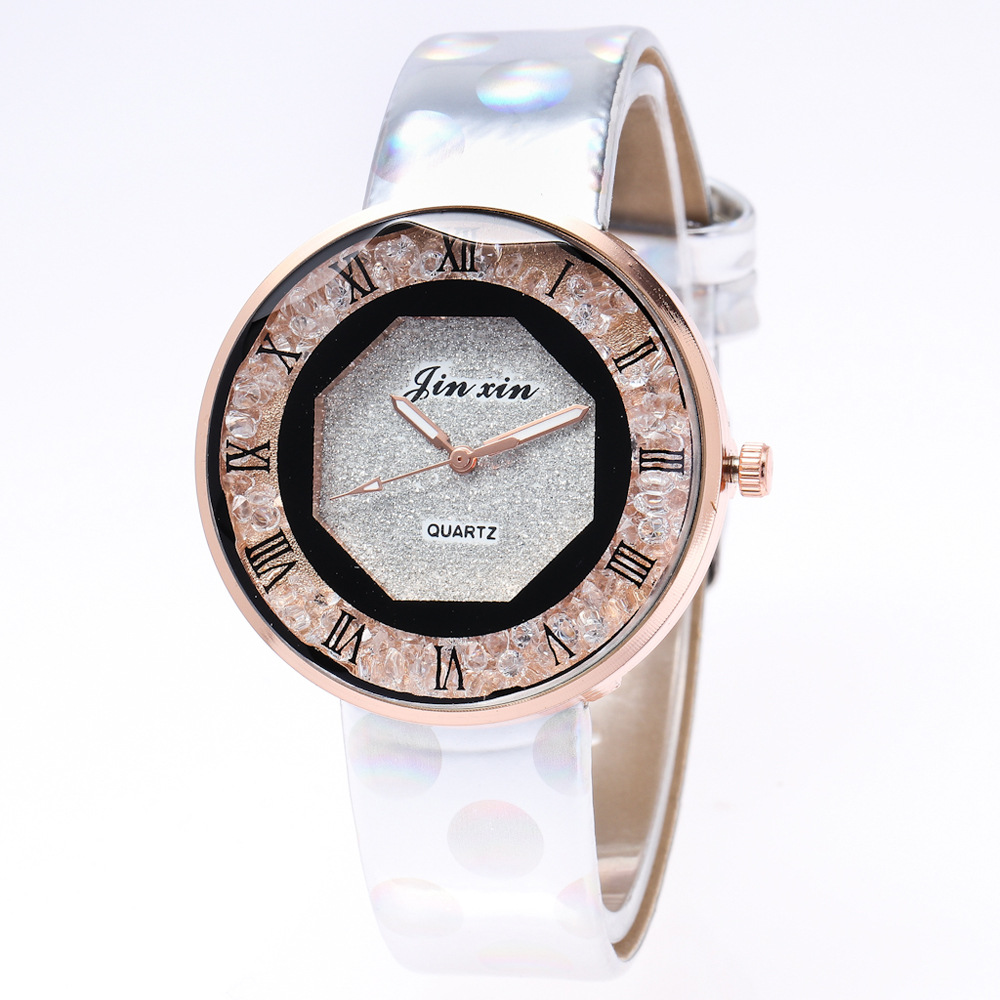 女士皮带水晶滚珠手表 微商货源爆款礼品时装表石英表