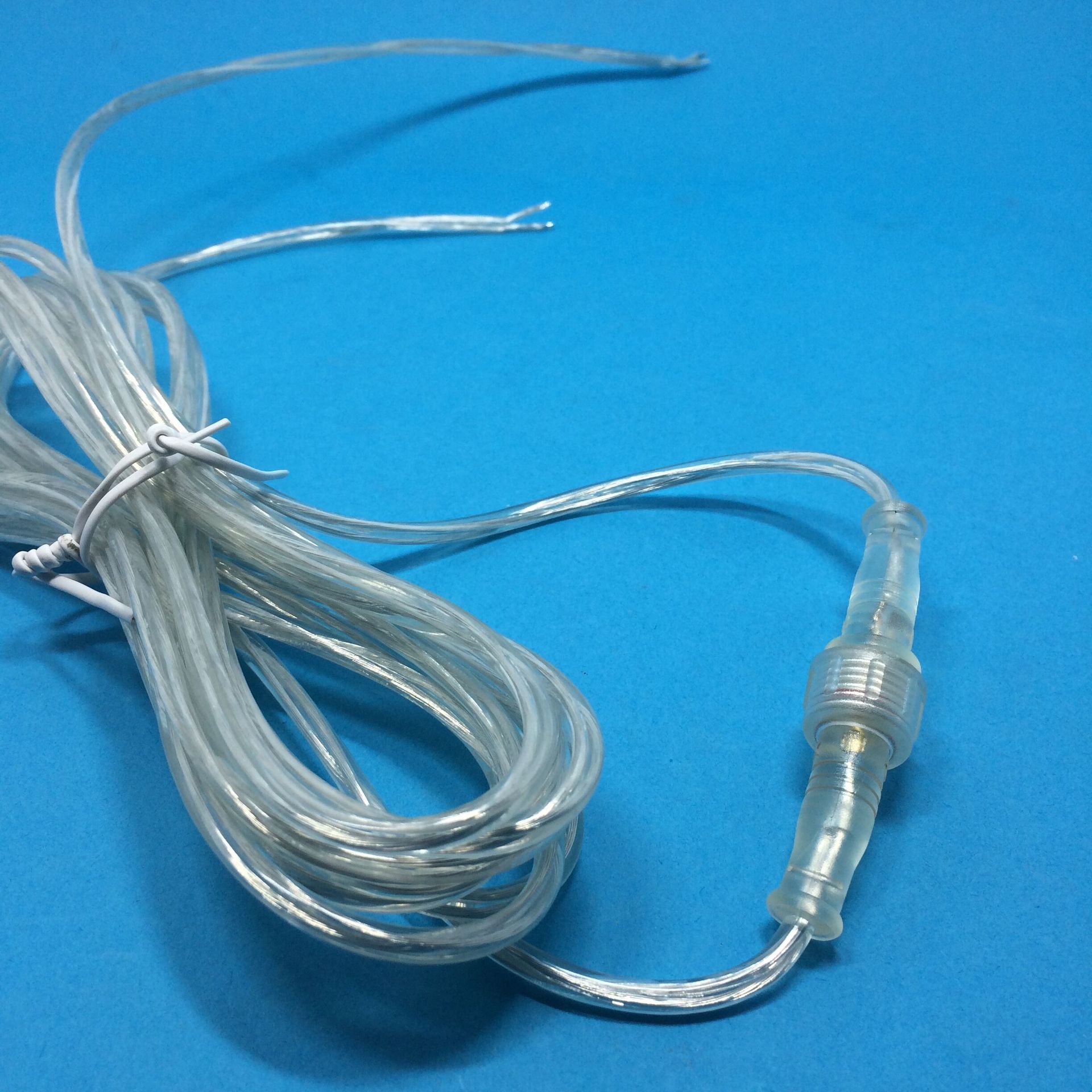 供应led硬灯条防水插头 防水对接线 2芯透明防水接头线ip68防水线