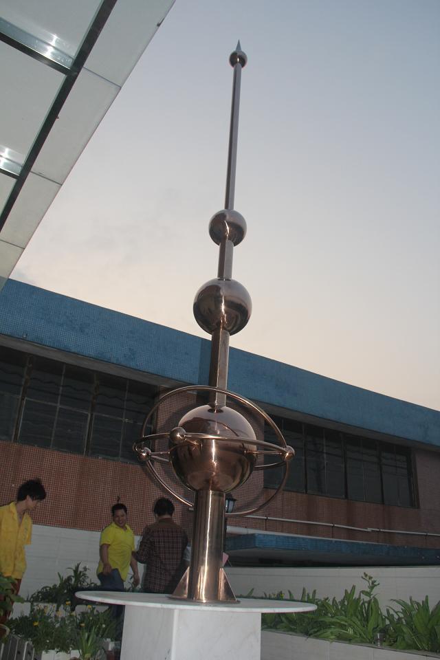 供应不锈钢材质 三球优化避雷针 球形避雷针 装饰避雷针