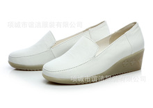 白色厚底牛皮鞋春季女2018新款韩版医院软底气垫鞋护士工作单鞋