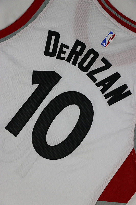 nba篮球球衣 猛龙队 德罗赞10号 16新款刺绣球衣 nba德罗赞篮球服