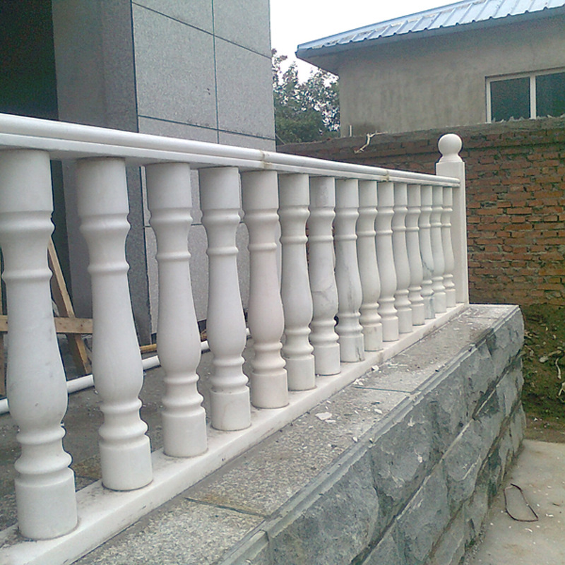 汉白玉石雕栏板别墅阳台升旗台石栏杆楼梯扶手花岗岩