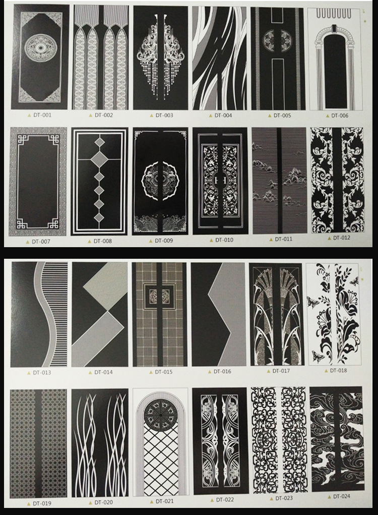 佛山定制电梯蚀刻门板 豪华电梯门 金色花纹 蚀刻不锈