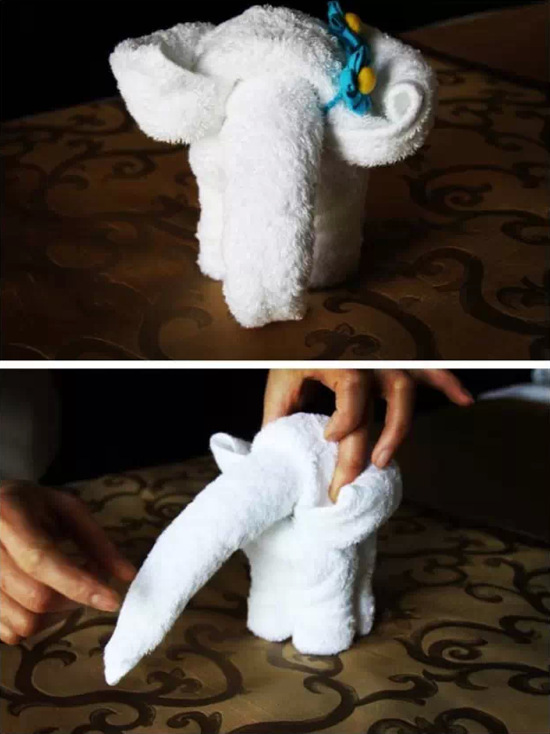 酒店毛巾的花样叠法