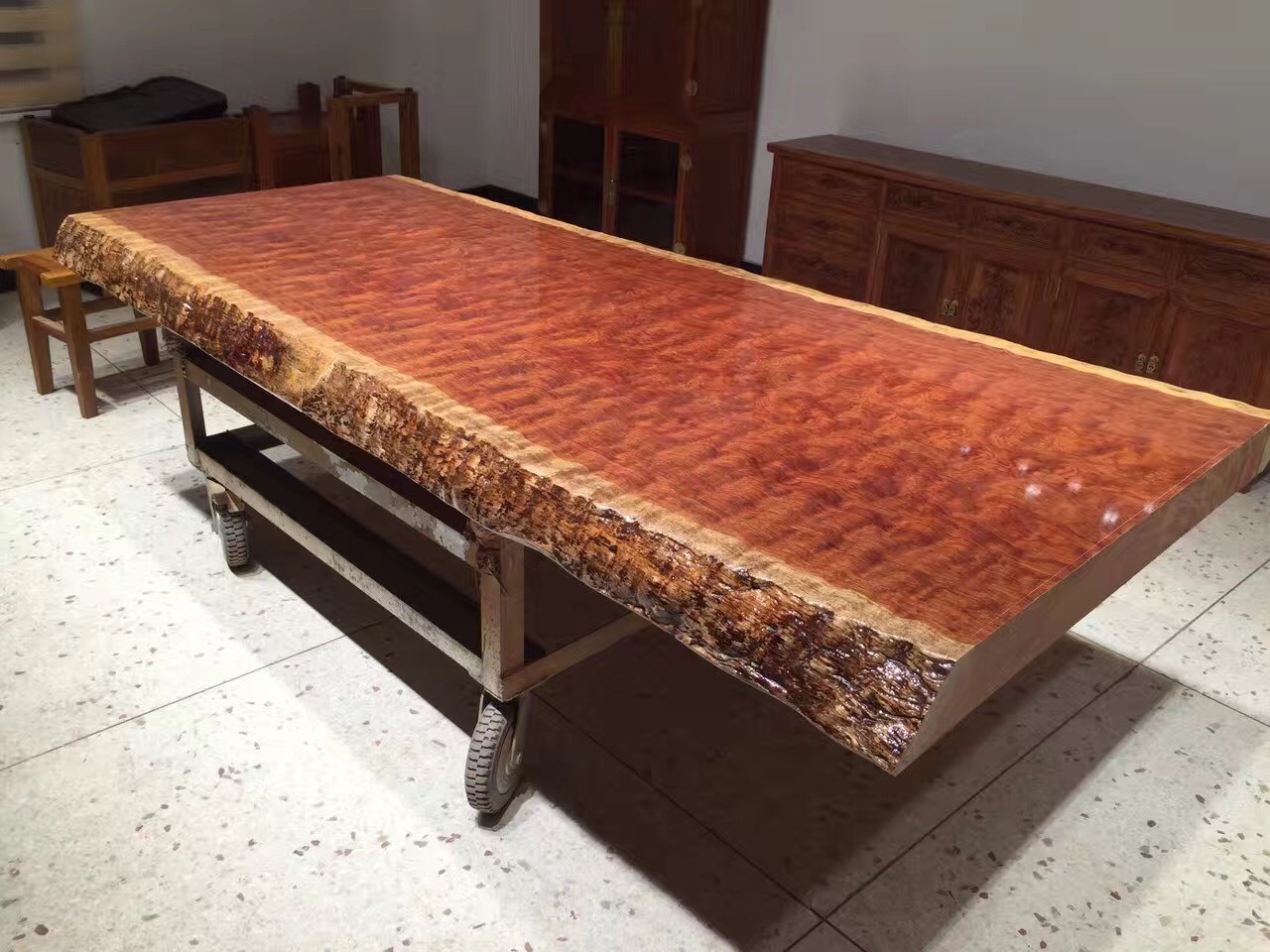 巴花实木大板巴西花梨 原木大板茶桌高档红木家居办公会议大班台