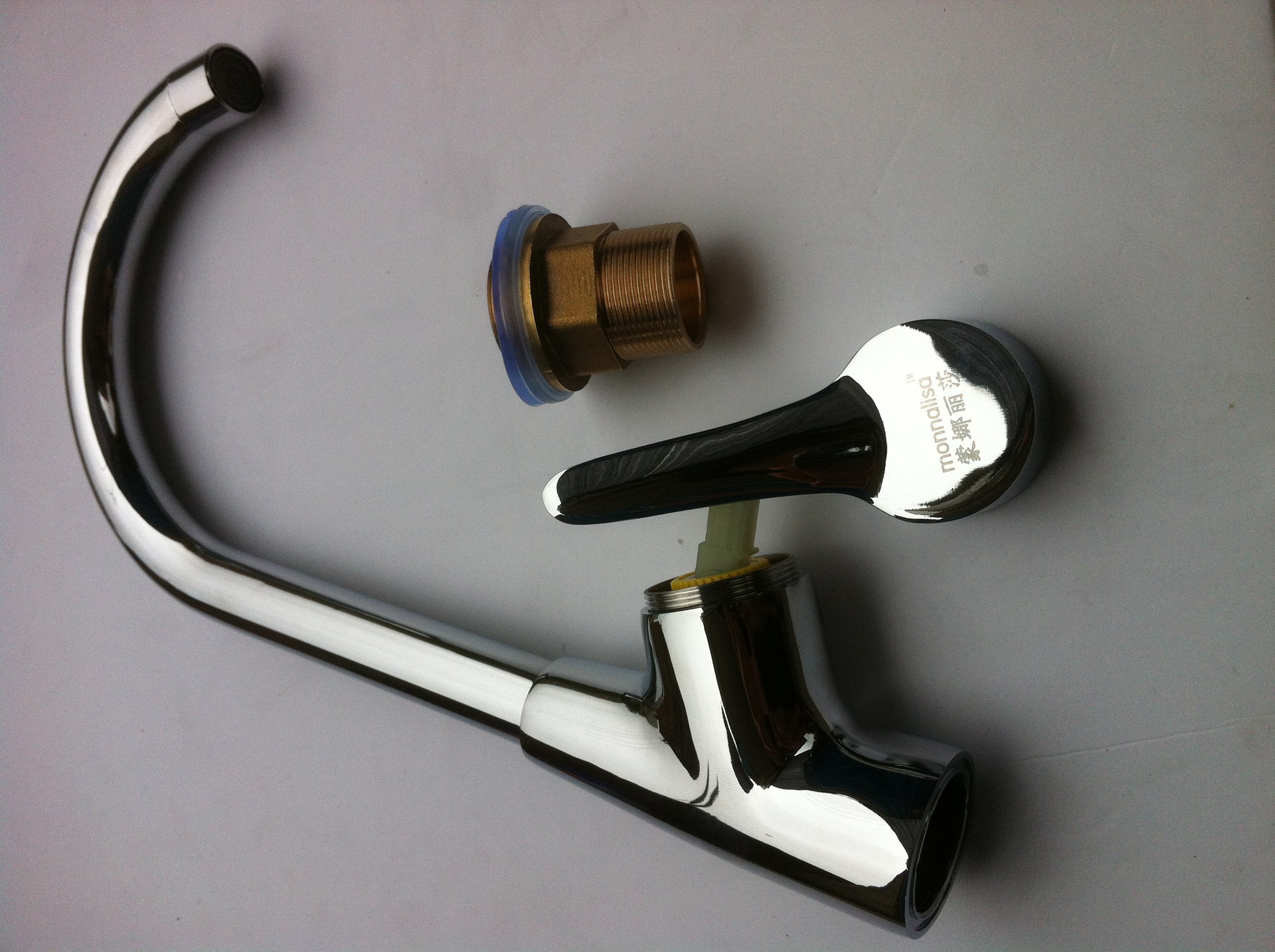 厂家直销 全铜冷热厨房菜盆 斜三通水槽龙头 卫浴洁具小零件.