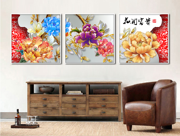 厂家批发冰晶画客厅装饰画餐厅挂画电表盒画水晶画客厅装饰画代.