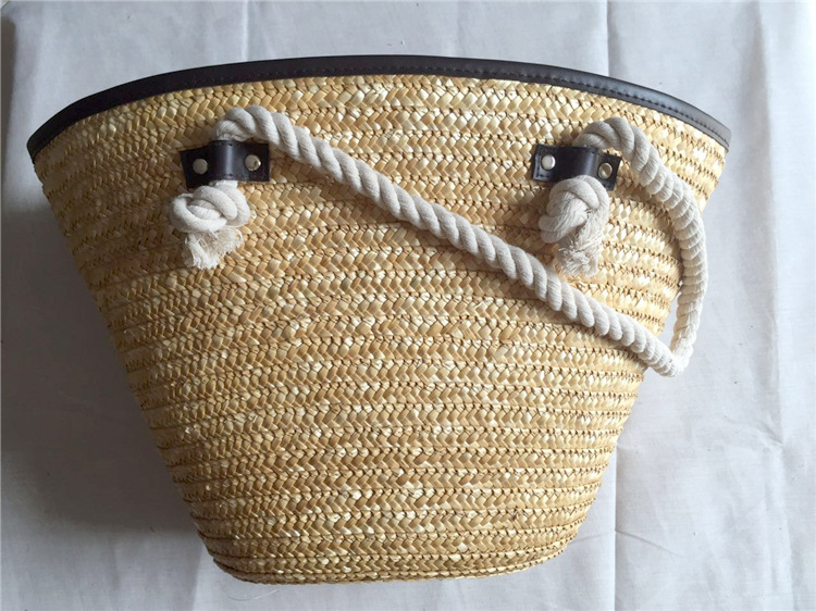 厂家直销批发 天然麦草包 手工编织麦秸单肩包 草编沙滩潮流女包
