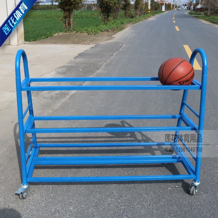 篮球车批发:移动式篮球框 篮球车 三分球推车收纳车可装20个球 - 运动