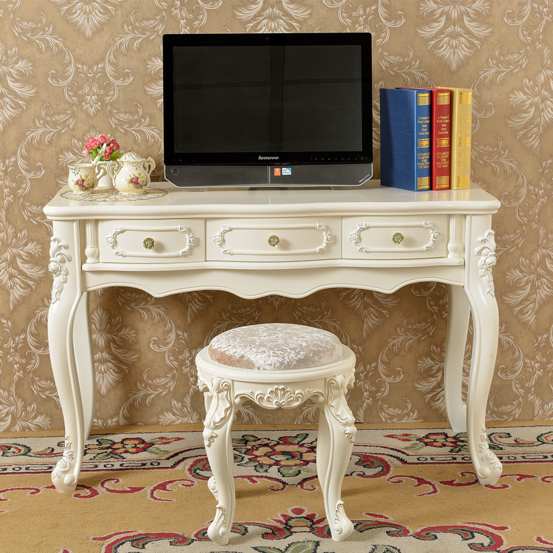 特价韩式白色田园三抽书桌公主桌电脑桌办公桌写字台淑女桌**