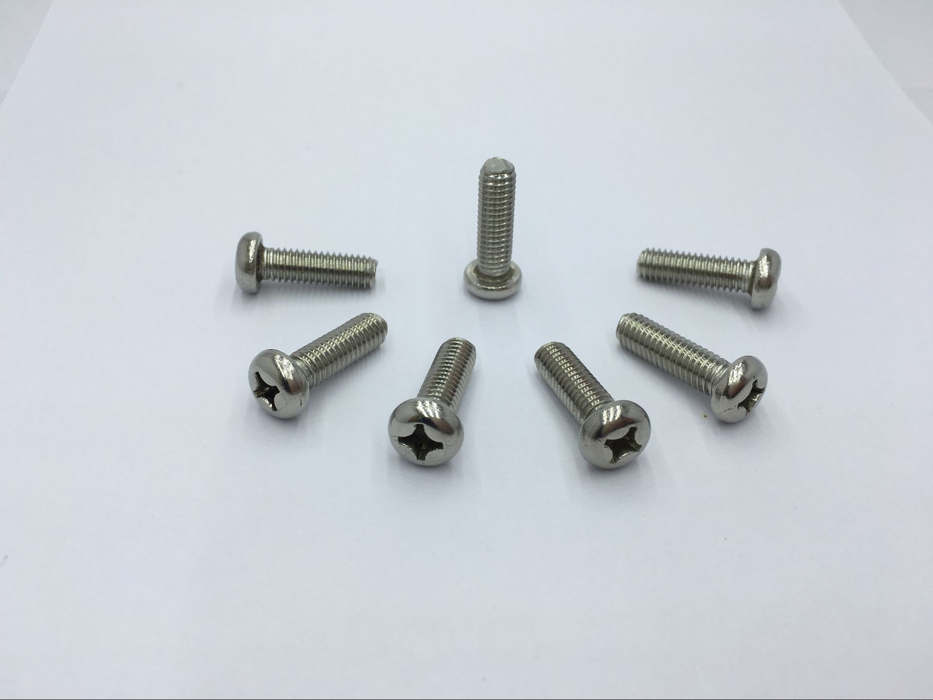 304不锈钢元头机丝 十字圆头/盘头机螺钉 pm 机制螺丝m3-m8