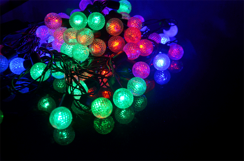 批发供应5米40灯led防水灯串 圣诞节日装饰彩灯 圆球网球铜线灯串