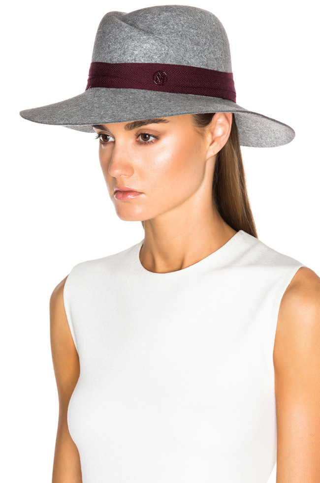 16秋冬欧洲法国优雅时装秀棉麻人字纹女士羊毛呢双礼帽爵士帽子