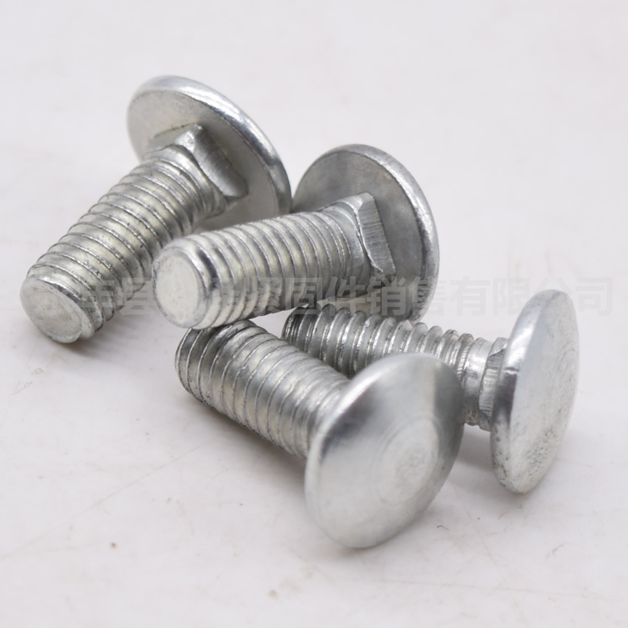 厂家直销 镀白锌马车螺栓 半圆头方颈螺丝 gb12 质量保证 可定做