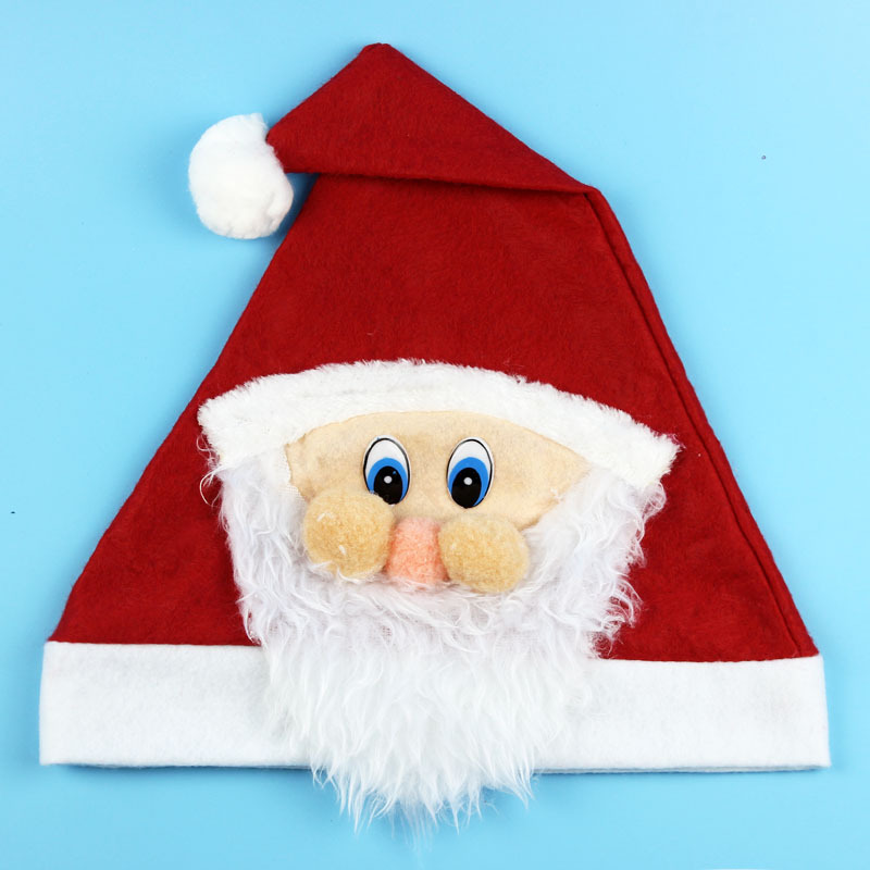 圣诞帽 圣诞帽成人毛绒挂件老人帽子圣诞节派对礼物装饰品批发