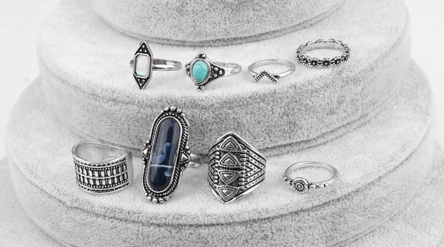 【古金】时尚迷笛戒指高品质手饰批发欧美明星同款指环套戒