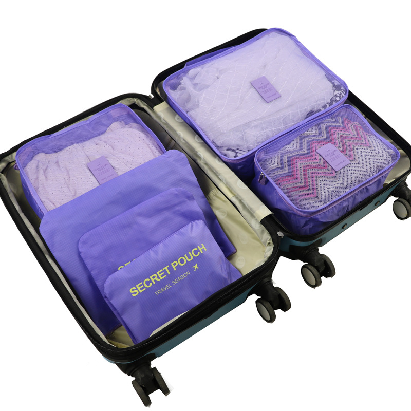 Factory Wholesale Korean Travel Storage Six-Piece Luggage Clothing Waterproof Organizing Bag Buggy Bag 6-Piece Suit