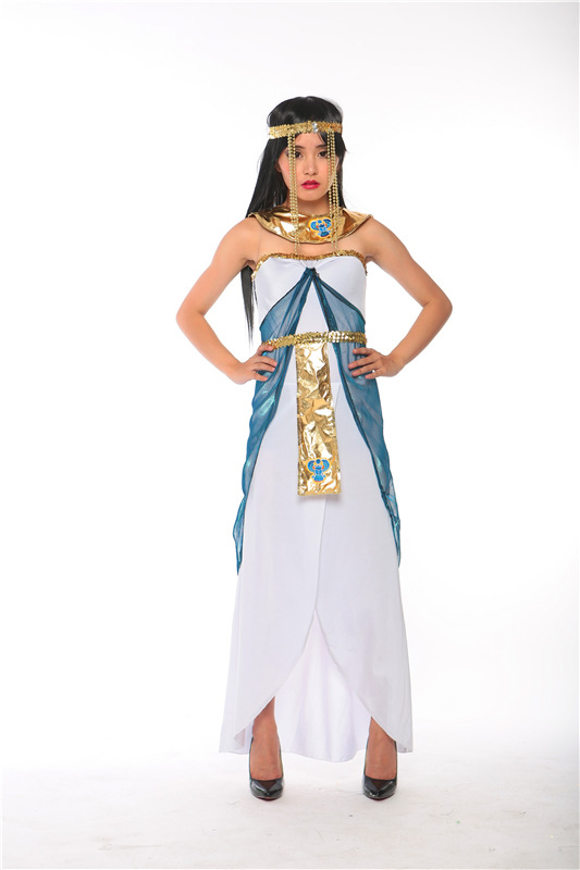 埃及艳后万圣节游戏制服 阿拉伯服 埃及艳后制服 白色新款女神服